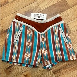 Crazy Train Women's Multicolor Patterned Shorts